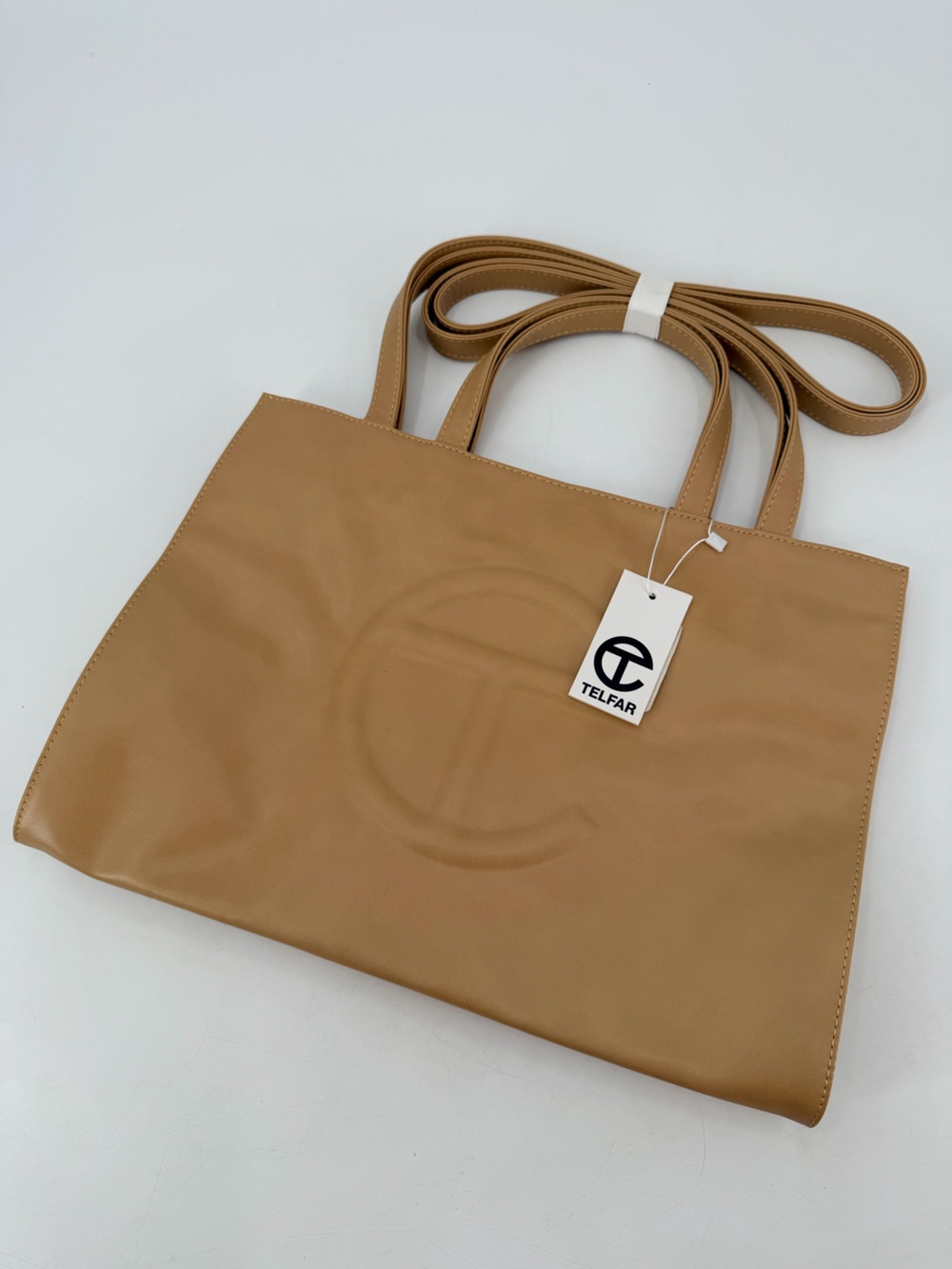 Telfar Medium Shopping Tote Bag Cream NEW - Picture 3 of 9